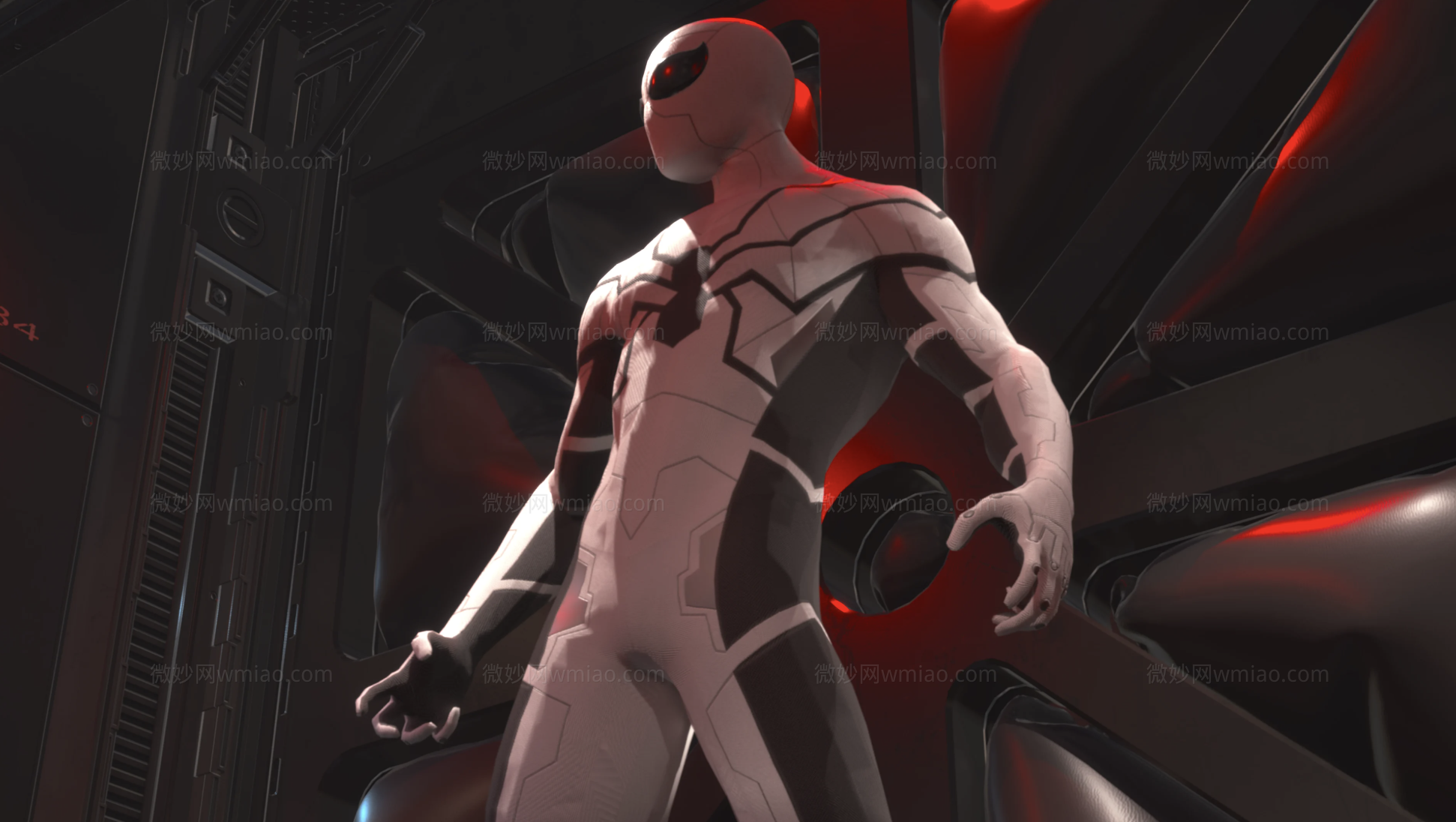 未来科幻皮肤版蜘蛛侠套装 Maya 绑定